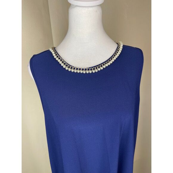 Karl Lagerfeld Paris Royal Blue Shift Dress – Size 16 - Picture 4 of 5